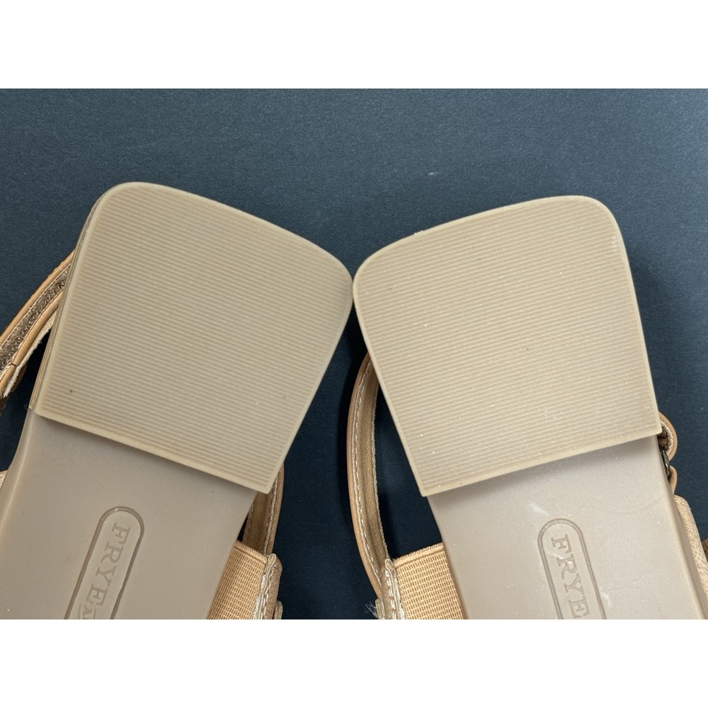 NIB Frye & Co CASSIA Tan Strappy Sandals Women's 8.5M Adjustable 1" Heel - Picture 14 of 16